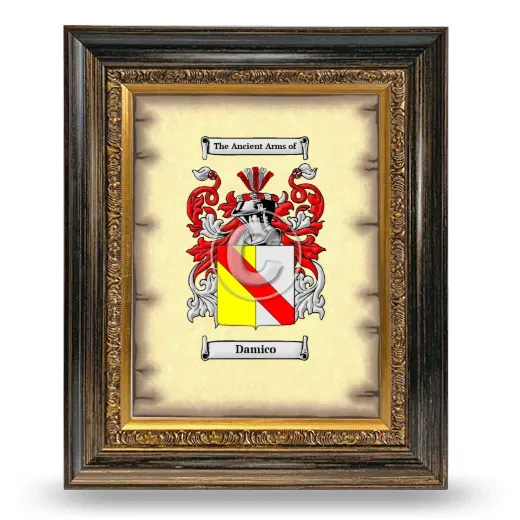 Damico Coat of Arms Framed - Heirloom