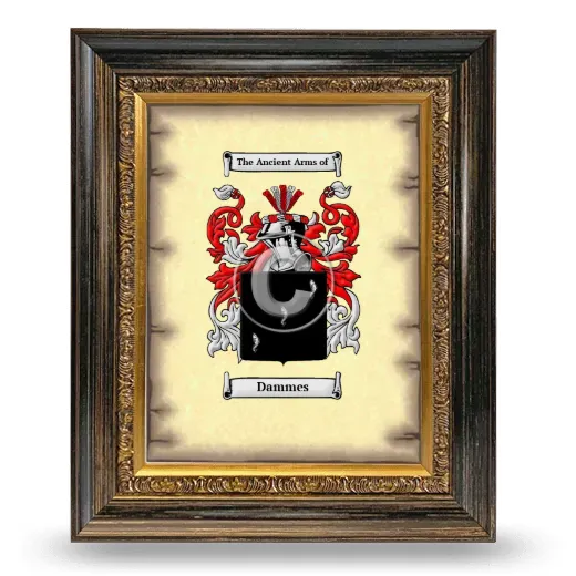Dammes Coat of Arms Framed - Heirloom