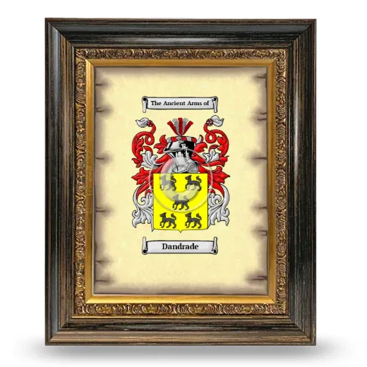 Dandrade Coat of Arms Framed - Heirloom