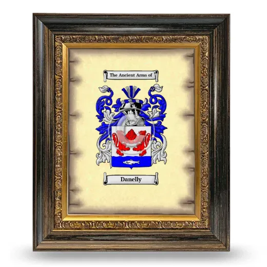 Danelly Coat of Arms Framed - Heirloom