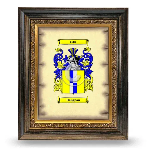 Dangeau Coat of Arms Framed - Heirloom