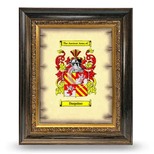 Daquino Coat of Arms Framed - Heirloom