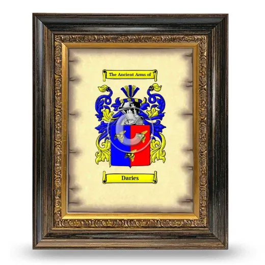 Daries Coat of Arms Framed - Heirloom
