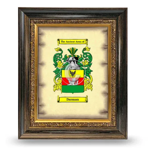 Darman Coat of Arms Framed - Heirloom