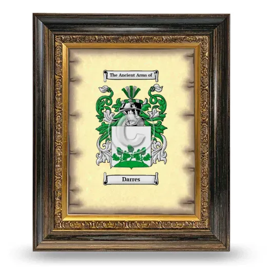 Darres Coat of Arms Framed - Heirloom