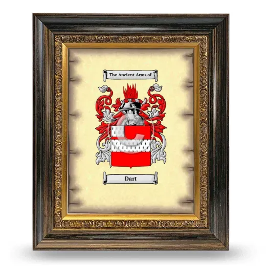 Dart Coat of Arms Framed - Heirloom