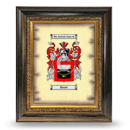Daset Coat of Arms Framed - Heirloom