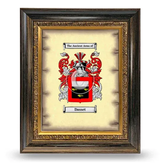 Dasset Coat of Arms Framed - Heirloom
