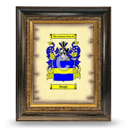 Daugy Coat of Arms Framed - Heirloom