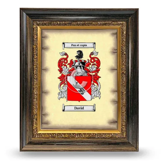 Davìd Coat of Arms Framed - Heirloom