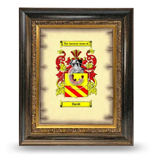 Davit Coat of Arms Framed - Heirloom