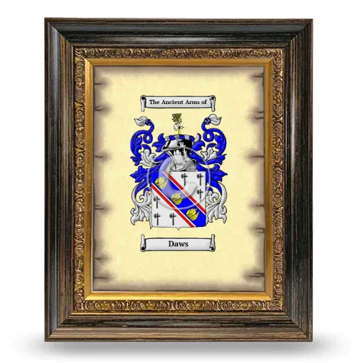 Daws Coat of Arms Framed - Heirloom
