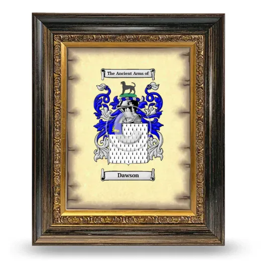 Dawson Coat of Arms Framed - Heirloom