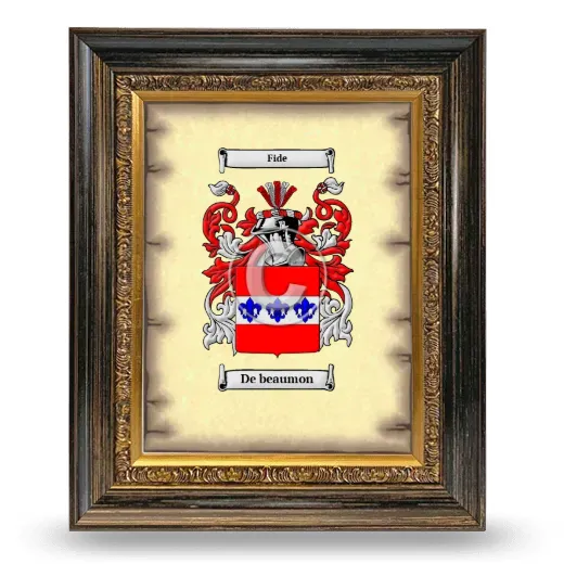 De beaumon Coat of Arms Framed - Heirloom