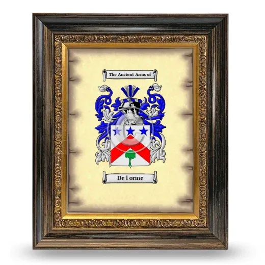 De l orme Coat of Arms Framed - Heirloom