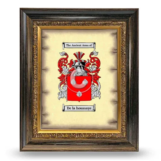 De la houssaye Coat of Arms Framed - Heirloom