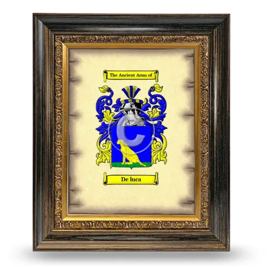 De luca Coat of Arms Framed - Heirloom