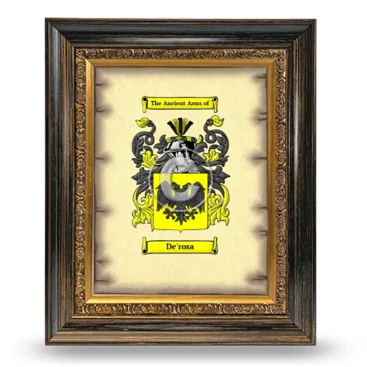 De'rosa Coat of Arms Framed - Heirloom