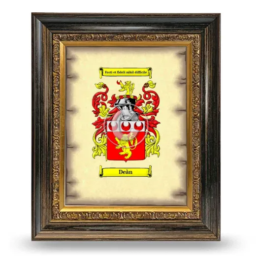 Deàn Coat of Arms Framed - Heirloom