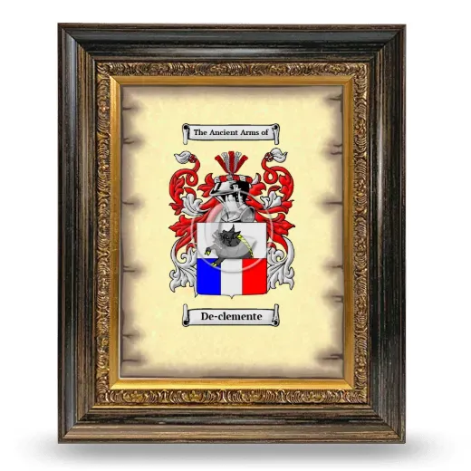 De-clemente Coat of Arms Framed - Heirloom