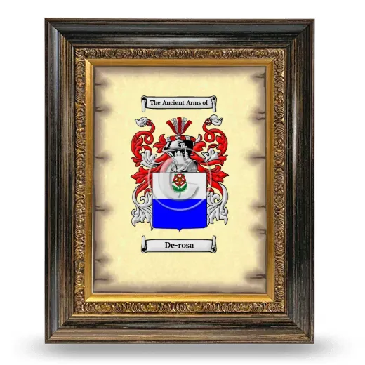De-rosa Coat of Arms Framed - Heirloom