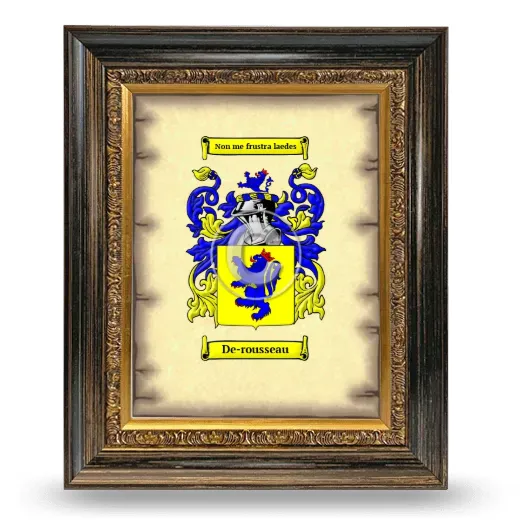De-rousseau Coat of Arms Framed - Heirloom