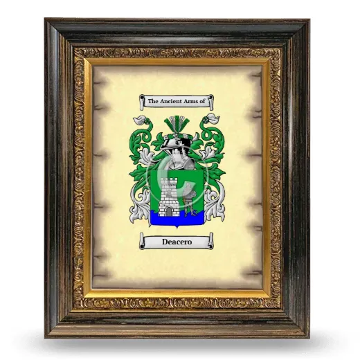 Deacero Coat of Arms Framed - Heirloom