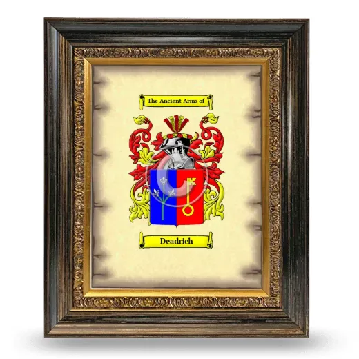 Deadrich Coat of Arms Framed - Heirloom