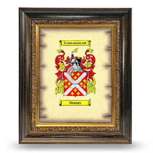 Deanay Coat of Arms Framed - Heirloom