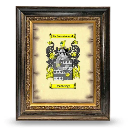 Deathridge Coat of Arms Framed - Heirloom