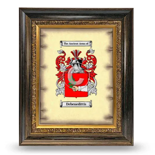 Debenedittis Coat of Arms Framed - Heirloom