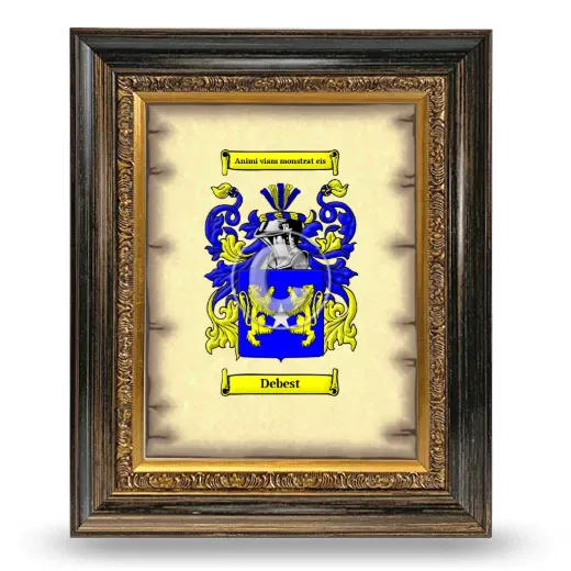 Debest Coat of Arms Framed - Heirloom
