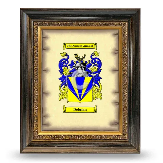 Debrian Coat of Arms Framed - Heirloom