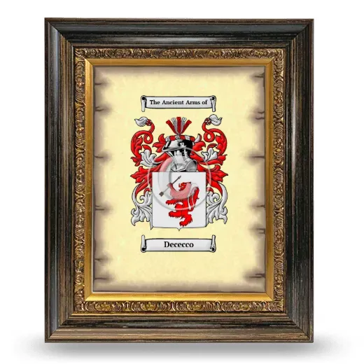 Dececco Coat of Arms Framed - Heirloom