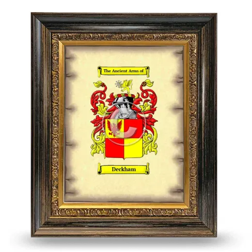 Deckham Coat of Arms Framed - Heirloom