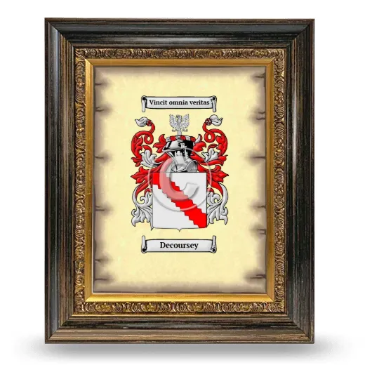 Decoursey Coat of Arms Framed - Heirloom
