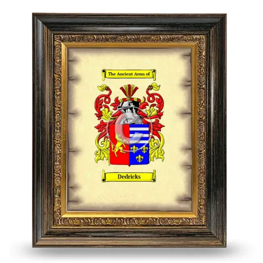 Dedricks Coat of Arms Framed - Heirloom