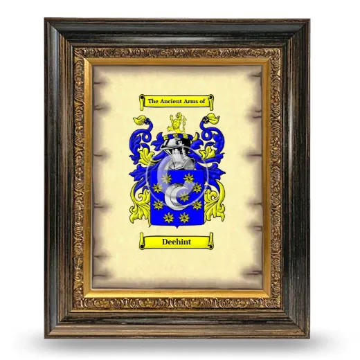 Deehint Coat of Arms Framed - Heirloom
