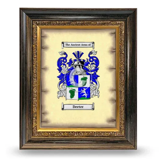 Deeter Coat of Arms Framed - Heirloom