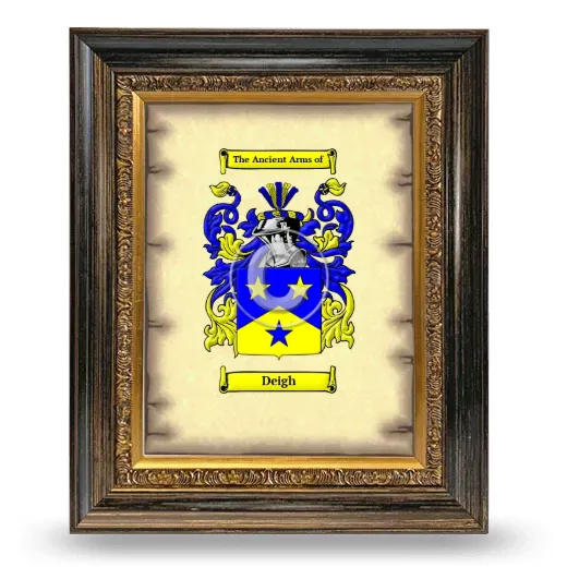 Deigh Coat of Arms Framed - Heirloom
