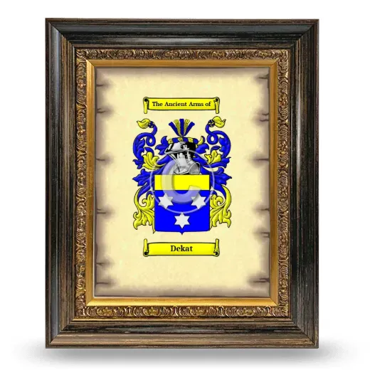 Dekat Coat of Arms Framed - Heirloom