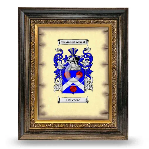 Del'corso Coat of Arms Framed - Heirloom