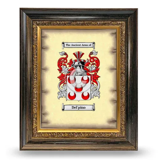 Del'pino Coat of Arms Framed - Heirloom