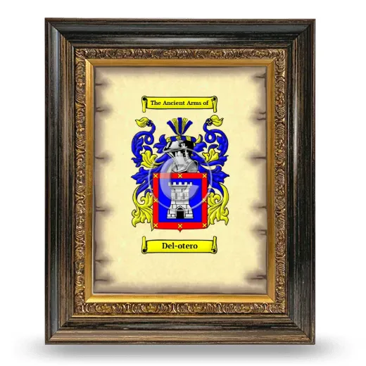 Del-otero Coat of Arms Framed - Heirloom