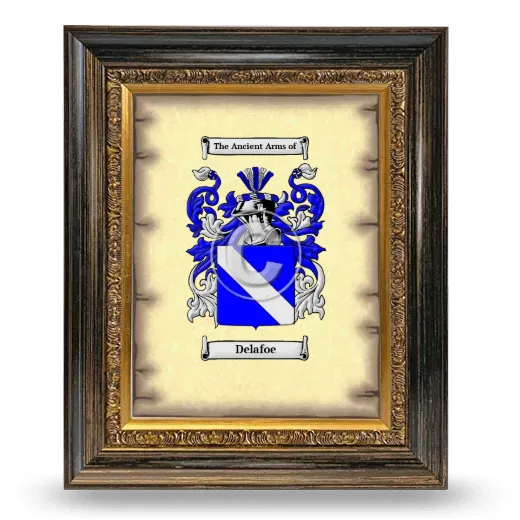 Delafoe Coat of Arms Framed - Heirloom