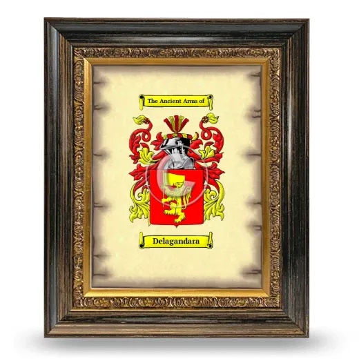 Delagandara Coat of Arms Framed - Heirloom