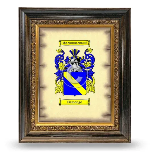 Demonge Coat of Arms Framed - Heirloom