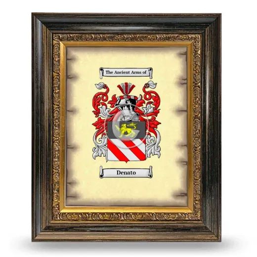 Denato Coat of Arms Framed - Heirloom