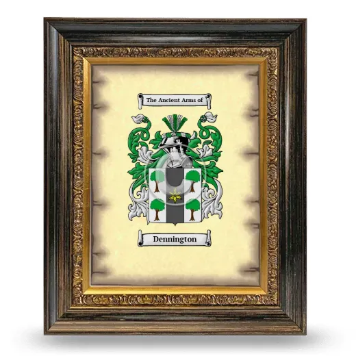 Dennington Coat of Arms Framed - Heirloom