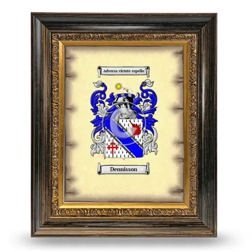 Dennisson Coat of Arms Framed - Heirloom
